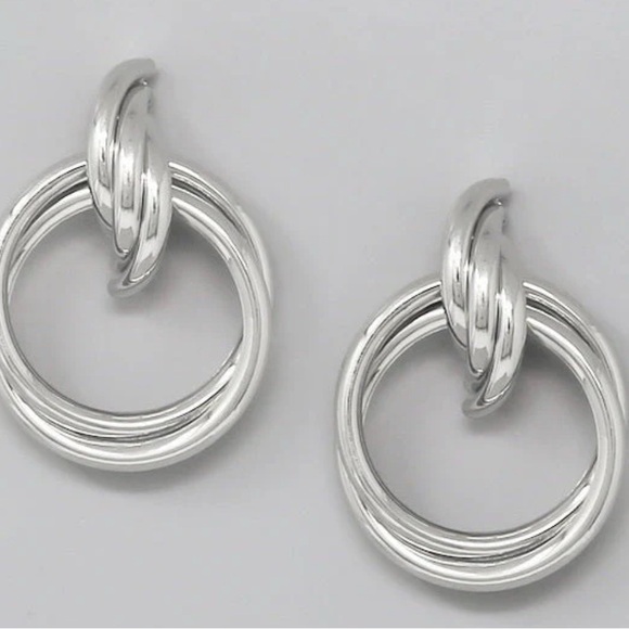Silver Large Hoops - Picture 6 of 12